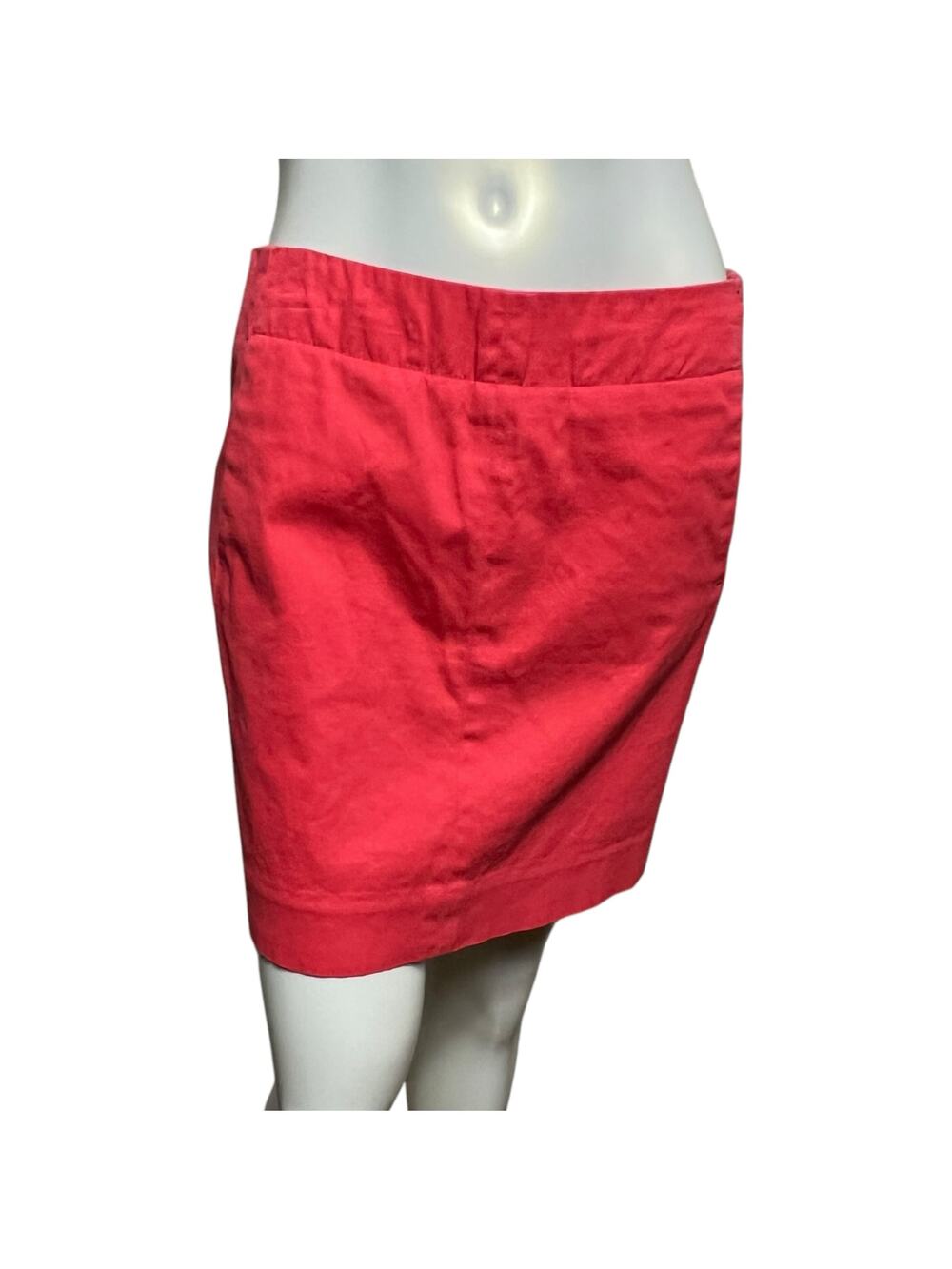 Club Monaco 6 Bright Pink Cotton Stretch Skirt with Side Zipper